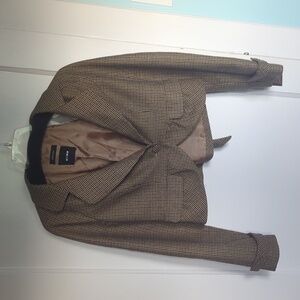 Classic Checkered Women's Capris Wide And jacket Set Size 6